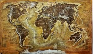Живопись, Акрил - Карта мира