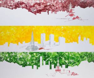 Живопись, Экспрессионизм - Японские города Киото, Саппоро, Сагамихара. Триптих